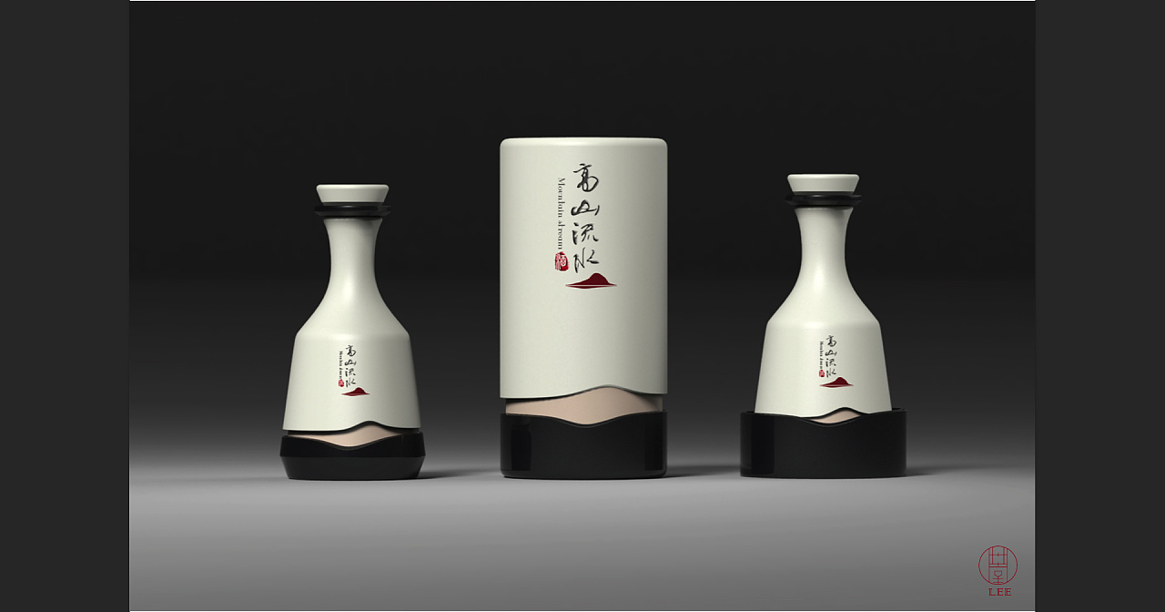 高山流水 白酒瓶形的詩意與平面包裝設(shè)計